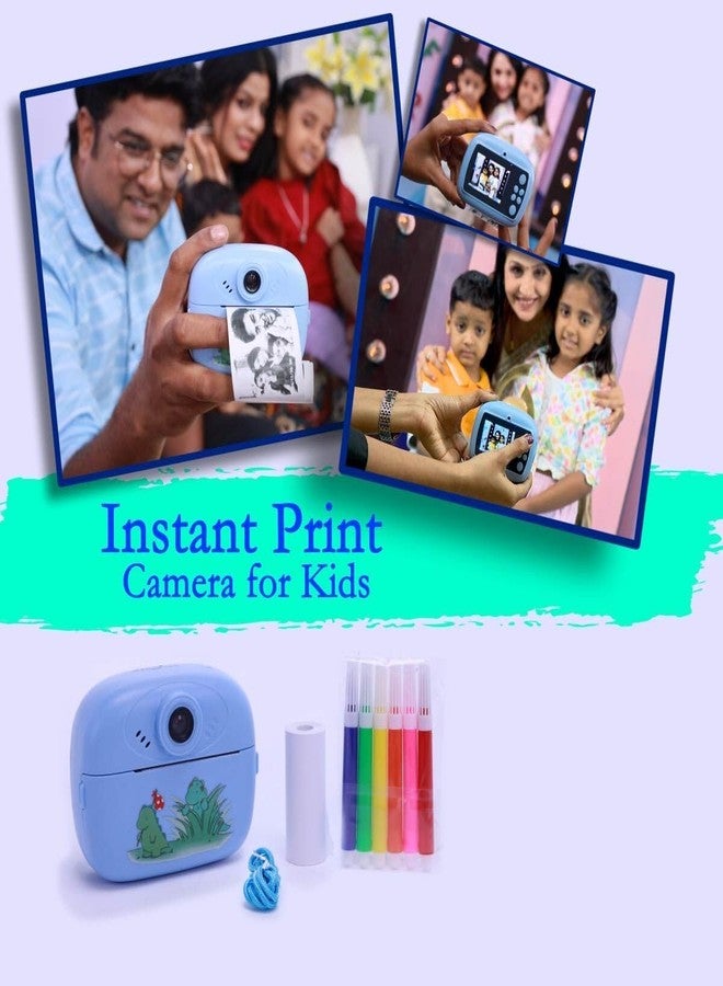 Crazy Sutra Kids Instant Print Camera � 12MP Digital Camera with Thermal Printing, Ink-Free Photo Printing, 2 Rolls & 6 Pens for Boys & Girls (Age 3-12) - Image 3